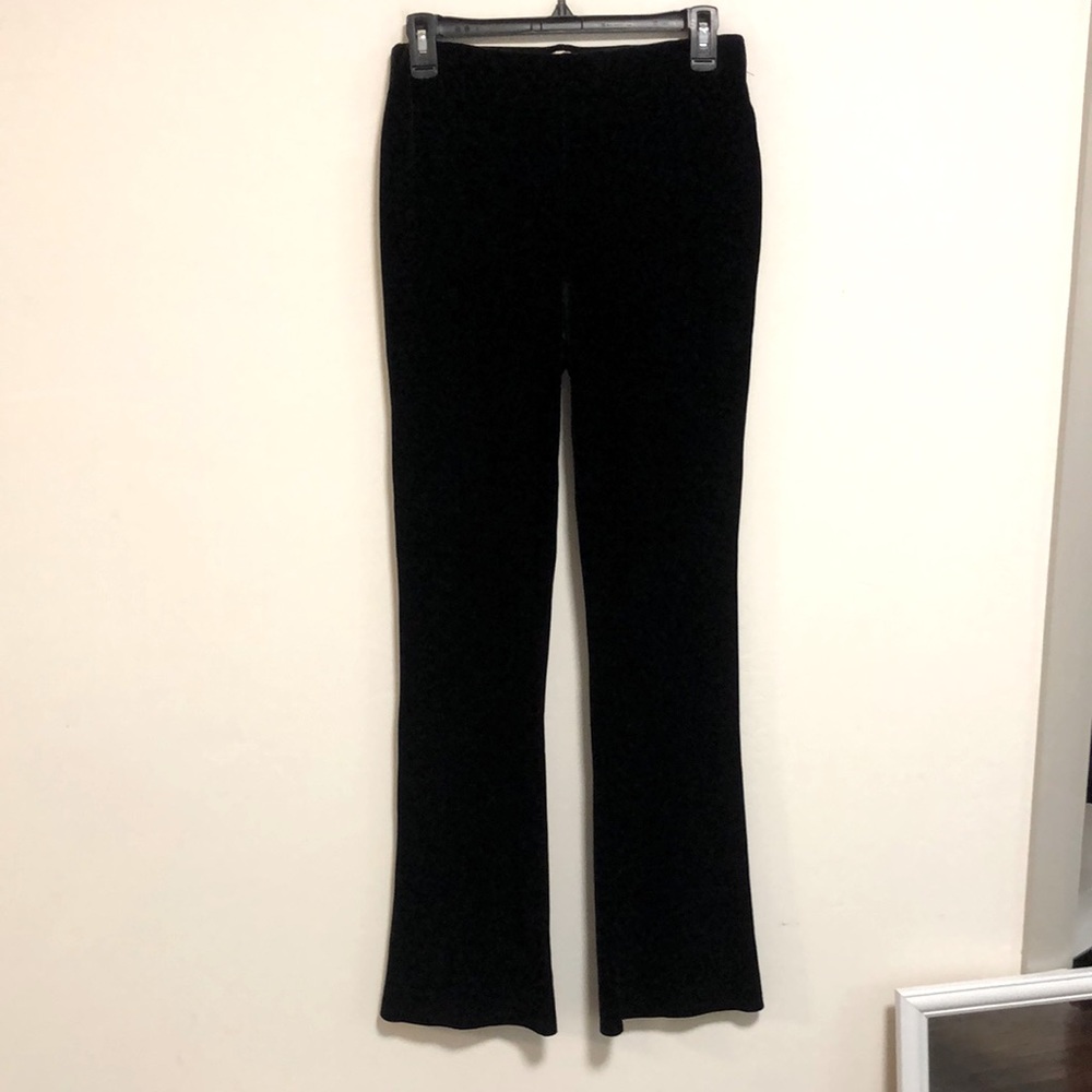 Open Edit Black Velvet Flare pants Size S